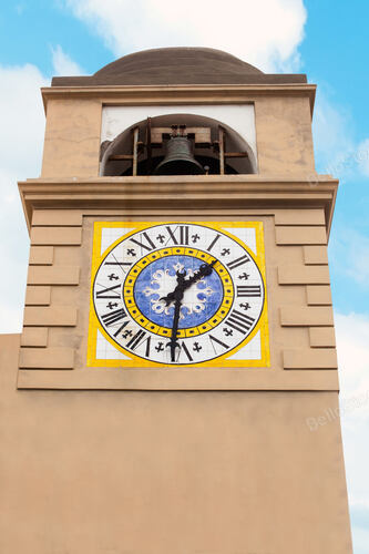 Clocktower on the Italian island of Capri.