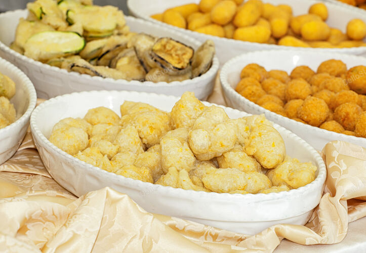 Zeppulelle traditional Neapolitan food fried and salty.