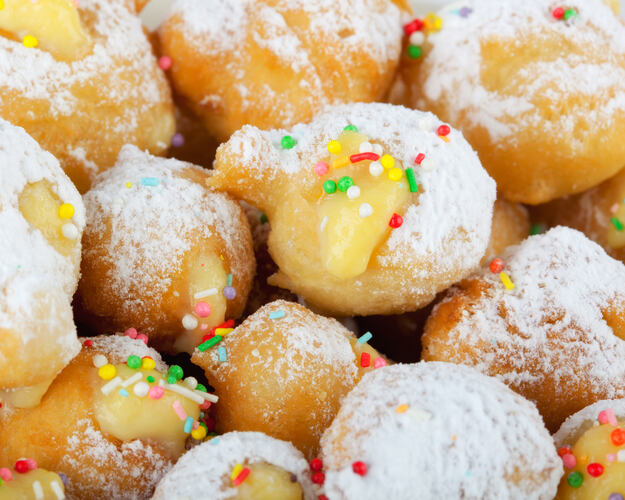 Castagnole - Typical italian dessert of carnival