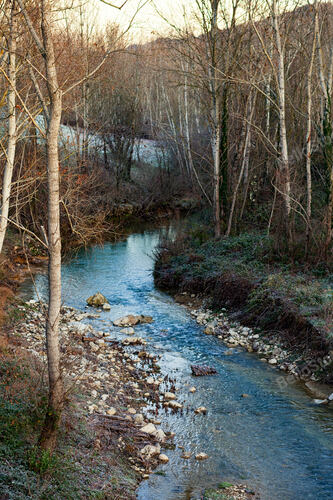 The Pesa River runs through the town of Sambuca, municipalit