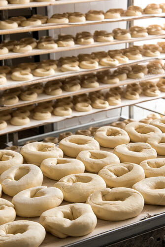 Meany dough donuts for baking frisella at industrial bread f